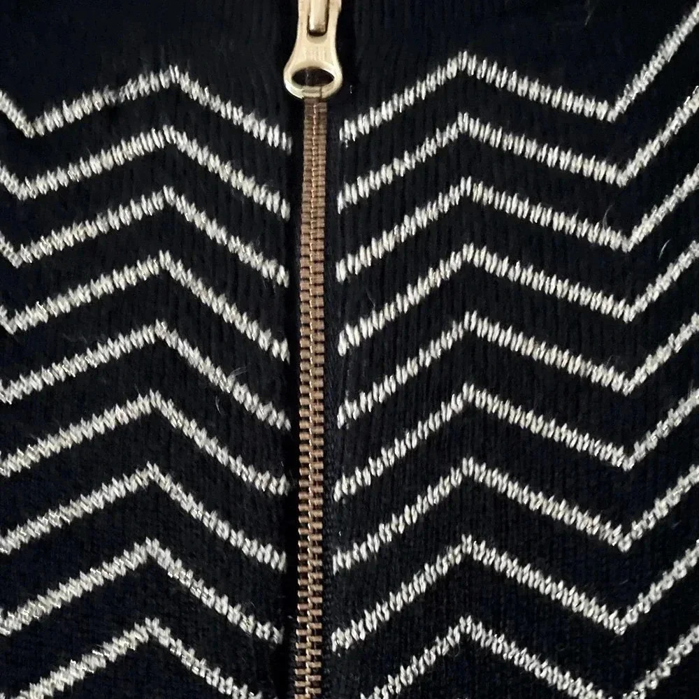 Apt 9 Black And Gold Zigzag Patterned Sweater Dre… - image 4
